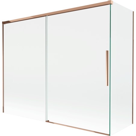 Mexen Rox Duschtrennwand, 2-flügelig, verschiebbar, 190 + 80 x 150 cm, transparent, Roségold - 8C9-190-080-60-00