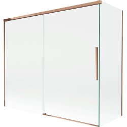 Mexen Rox Duschabtrennung 2-flügelig verschiebbar 180 + 90 x 150 cm, transparent, Roségold - 8C9-180-090-60-00
