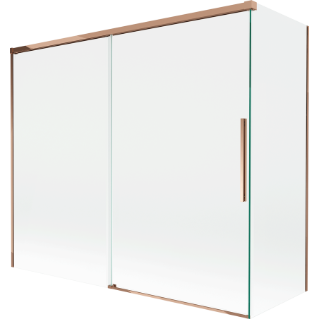 Mexen Rox Duschabtrennung 2-flügelig verschiebbar 180 + 90 x 150 cm, transparent, Roségold - 8C9-180-090-60-00