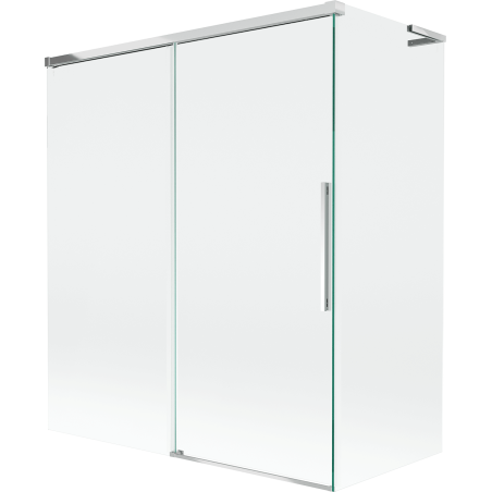 Mexen Rox L Badeparavent 2-flügelig verschiebbar 140 + 70 x 150 cm, transparent, chrom - 8C9L-140-070-01-00