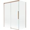 Mexen Rox Duschwand 2-flügelig schiebbar 120 + 70 x 150 cm, transparent, gebürstetes Kupfer - 8C9-120-070-65-00