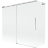 Mexen Rox L Badeabtrennung 2-flügelig verschiebbar 170 + 70 x 150 cm, transparent, chrom - 8C9L-170-070-01-00