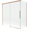 Mexen Rox Duschabtrennung 2-flügelig verschiebbar 150 + 70 x 150 cm, transparent, gebürstetes Kupfer - 8C9-150-070-65-00