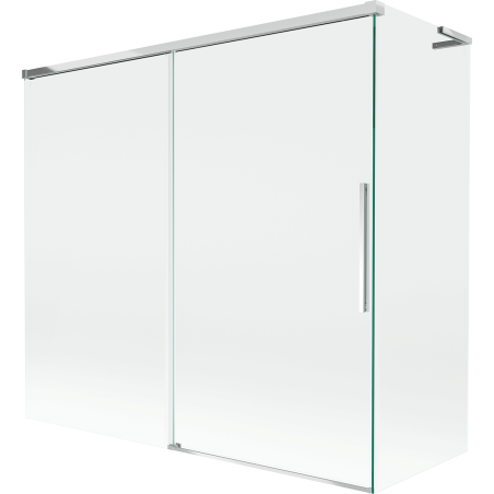 Mexen Rox L Badewannenaufsatz 2-flügelig schiebbar 170 + 80 x 150 cm, transparent, Chrom - 8C9L-170-080-01-00
