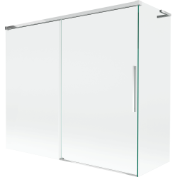 Mexen Rox L Duschelement, 2-flügelig verschiebbar 180 + 80 x 150 cm, transparent, Chrom - 8C9L-180-080-01-00