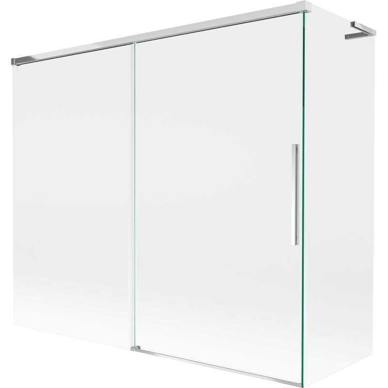 Mexen Rox L Duschelement, 2-flügelig verschiebbar 180 + 80 x 150 cm, transparent, Chrom - 8C9L-180-080-01-00
