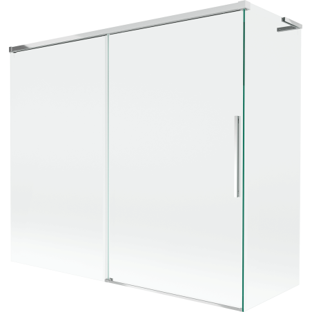 Mexen Rox L Duschelement, 2-flügelig verschiebbar 180 + 80 x 150 cm, transparent, Chrom - 8C9L-180-080-01-00