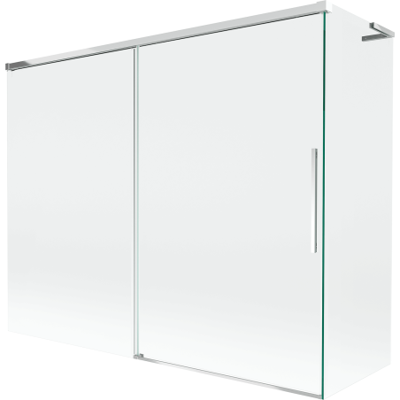Mexen Rox L Badewannenfaltwand 2-teilig verschiebbar 190 + 80 x 150 cm, transparent, Chrom - 8C9L-190-080-01-00