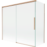 Mexen Rox Badewannenfaltwand, zweiteilig, verschiebbar, 170 + 70 x 150 cm, transparent, gebürstetes Kupfer - 8C9-170-070-65-00