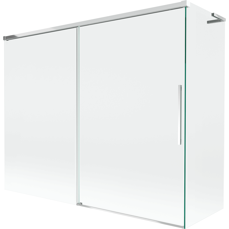 Mexen Rox L Badewannenabtrennung 2-flügelig schiebbar 190 + 90 x 150 cm, transparent, Chrom - 8C9L-190-090-01-00