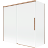 Mexen Rox 2-teilige verschiebbare Badewannenabtrennung 160 + 75 x 150 cm, transparent, gebürstetes Kupfer - 8C9-160-075-65-00