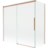 Mexen Rox Duschwand 2-flügelig verschiebbar 160 + 80 x 150 cm, transparent, gebürstetes Kupfer - 8C9-160-080-65-00