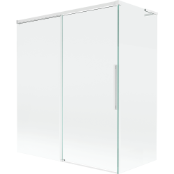 Mexen Rox L Duschfaltwand 2-flügelig, 140 + 70 x 150 cm, transparent, weiß - 8C9L-140-070-20-00