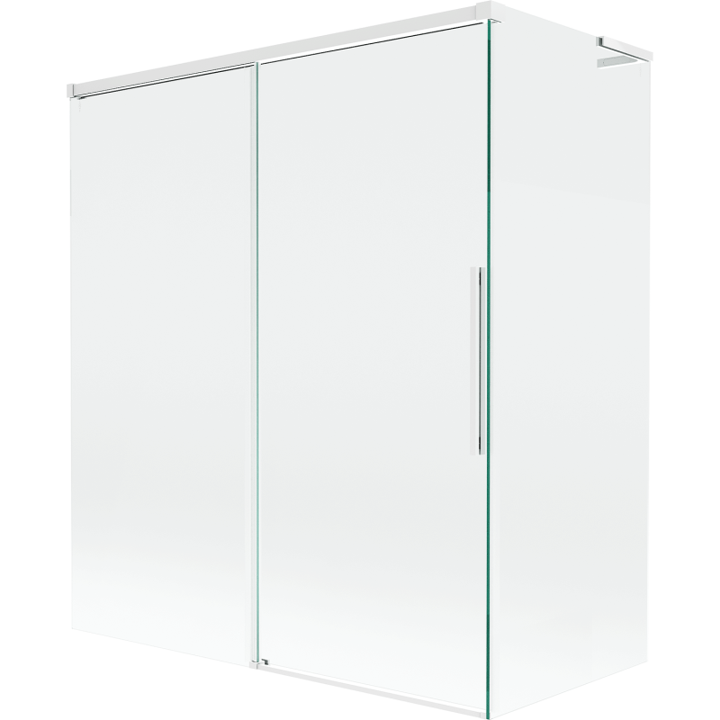 Mexen Rox L Duschfaltwand 2-flügelig, 140 + 70 x 150 cm, transparent, weiß - 8C9L-140-070-20-00