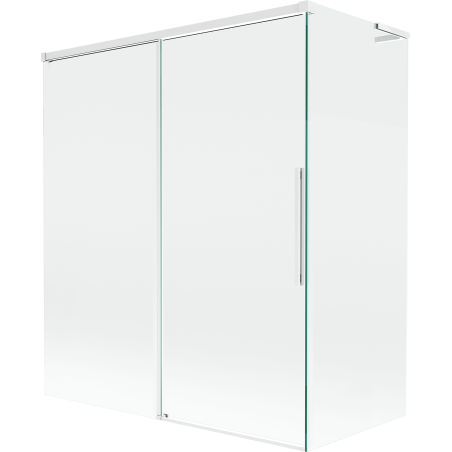 Mexen Rox L Duschfaltwand 2-flügelig, 140 + 70 x 150 cm, transparent, weiß - 8C9L-140-070-20-00