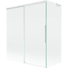 Mexen Rox L Duschfaltwand 2-flügelig, 140 + 70 x 150 cm, transparent, weiß - 8C9L-140-070-20-00