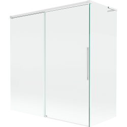 Mexen Rox L Duschwand 2-flügelig, verschiebbar 150 + 70 x 150 cm, transparent, weiß - 8C9L-150-070-20-00