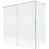 Mexen Rox L Badewannenabtrennung 2-flügelig, 160 + 70 x 150 cm, transparent, weiß - 8C9L-160-070-20-00
