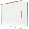 Mexen Rox Duschabtrennung 2-flügelig verschiebbar 170 + 80 x 150 cm, transparent, gebürstetes Kupfer - 8C9-170-080-65-00