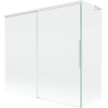Mexen Rox L verstellbare, 2-flügelige Badewannenfaltwand 170 + 75 x 150 cm, transparent, weiß - 8C9L-170-075-20-00