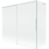 Mexen Rox L Badewannenabtrennung, 2-flügelig, schiebbar 170 + 80 x 150 cm, transparent, weiß - 8C9L-170-080-20-00