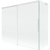 Mexen Rox L Badewannenfaltwand 2-flügelig verschiebbar 180 + 80 x 150 cm, transparent, weiß - 8C9L-180-080-20-00
