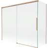 Mexen Rox Duschabtrennung 2-teilig verschiebbar 180 + 80 x 150 cm, transparent, gebürstetes Kupfer - 8C9-180-080-65-00