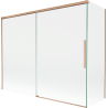 Mexen Rox Duschabtrennung, 2-flügelig, verschiebbar, 190 + 80 x 150 cm, transparent, gebürstetes Kupfer - 8C9-190-080-65-00