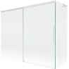 Mexen Rox L Badewannenparavent, 2-flügelig, verschiebbar, 190 + 90 x 150 cm, transparent, weiß - 8C9L-190-090-20-00