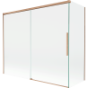 Mexen Rox Duschabtrennung 2-flügelig verschiebbar 180 + 90 x 150 cm, transparent, gebürstetes Kupfer - 8C9-180-090-65-00