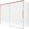 Mexen Rox Badewannenabtrennung, 2-teilig verschiebbar, 190 + 90 x 150 cm, transparent, gebürstetes Kupfer - 8C9-190-090-65-00