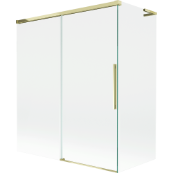 Mexen Rox L Badewannenfaltwand 2-flügelig Schiebesystem 140 + 70 x 150 cm, transparent, gold - 8C9L-140-070-50-00