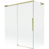 Mexen Rox L Badewannenfaltwand 2-flügelig Schiebesystem 140 + 70 x 150 cm, transparent, gold - 8C9L-140-070-50-00