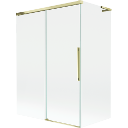 Mexen Rox L Badewannenwand 2-flügelig verschiebbar 120 + 70 x 150 cm, transparent, gold - 8C9L-120-070-50-00