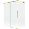 Mexen Rox L Badewannenwand 2-flügelig verschiebbar 120 + 70 x 150 cm, transparent, gold - 8C9L-120-070-50-00