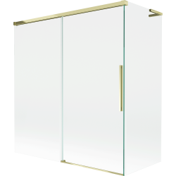 Mexen Rox L Duschabtrennung 2-flügelig schiebbar 150 + 70 x 150 cm, transparent, gold - 8C9L-150-070-50-00
