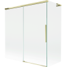 Mexen Rox L Duschabtrennung 2-flügelig schiebbar 150 + 70 x 150 cm, transparent, gold - 8C9L-150-070-50-00