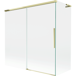 Mexen Rox L Badewannenabtrennung 2-flügelig verschiebbar 170 + 70 x 150 cm, transparent, gold - 8C9L-170-070-50-00