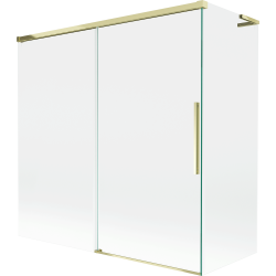Mexen Rox L Duschwand 2-flügelig schiebbar 170 + 80 x 150 cm, transparent, gold - 8C9L-170-080-50-00