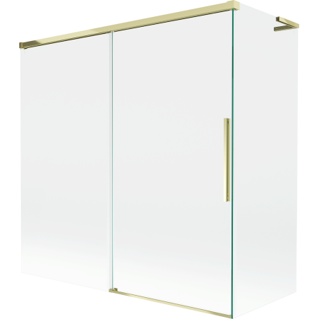 Mexen Rox L Duschwand 2-flügelig schiebbar 170 + 80 x 150 cm, transparent, gold - 8C9L-170-080-50-00