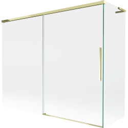 Mexen Rox L Badewannen-Faltwand 2-flügelig verschiebbar 190 + 80 x 150 cm, transparent, gold - 8C9L-190-080-50-00