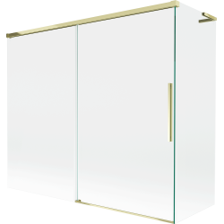 Mexen Rox L Badewannenabtrennung 2-flügelig, verschiebbar 180 + 90 x 150 cm, transparent, gold - 8C9L-180-090-50-00