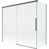 Mexen Rox Duschwand 2-flügelig verschiebbar 170 + 75 x 150 cm, transparent, gun gray gebürstet - 8C9-170-075-66-00