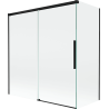 Mexen Rox Duschabtrennung 2-flügelig verschiebbar 150 + 70 x 150 cm, transparent, schwarz - 8C9-150-070-70-00