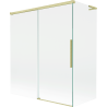 Mexen Rox L 2-flügelige Schiebe-Badewannenabtrennung 140 + 70 x 150 cm, transparent, gold gebürstet - 8C9L-140-070-55-00