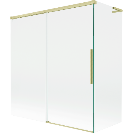 Mexen Rox L Duschwand 2-teilig verschiebbar 150 + 70 x 150 cm, transparent, gold gebürstet - 8C9L-150-070-55-00