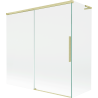 Mexen Rox L Duschabtrennung, 2-flügelig, 160 + 80 x 150 cm, transparent, gold gebürstet - 8C9L-160-080-55-00