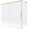 Mexen Rox L Duschabtrennung, 2-flügelig, schiebbar, 170 + 80 x 150 cm, transparent, gebürstetes Gold - 8C9L-170-080-55-00