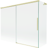 Mexen Rox L 2-flügelige, verschiebbare Badewannenwand 190 + 80 x 150 cm, transparent, gold gebürstet - 8C9L-190-080-55-00