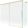 Mexen Rox L Duschwand 2-flügelig verschiebbar 190 + 80 x 150 cm, transparent, gold gebürstet - 8C9L-190-080-55-00